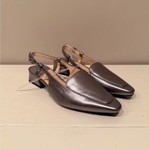 Alex Marie Women's Slingback Loafers in Metallic Gray